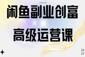 闲鱼电商运营高级课程，一部手机学会闲鱼开店赚钱