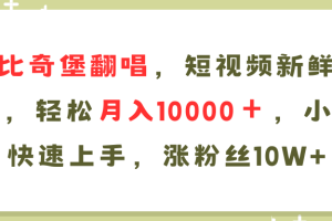 (11941期)AI比奇堡翻唱歌曲,短视频新鲜赛道,轻松月入10000+,小白快速上手,…